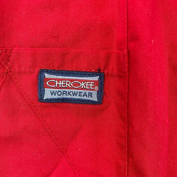 Cherokee Workwear Scrub Pants Women Size XS Red Pull On Elastic Waist Cargo - Picture 3 of 10